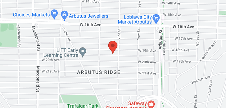 map of 2336 W 19TH AVENUE